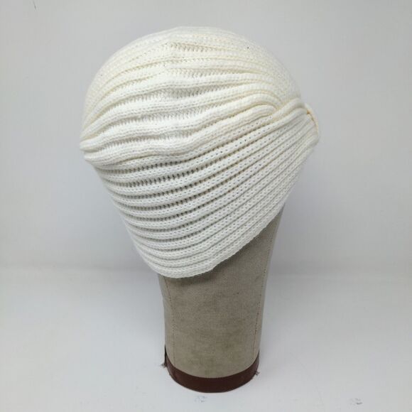 Knit Bonbons Soft Womens Hat Cream 100% Acrylic Knotted Cap Logo - Picture 6 of 10